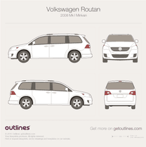 2008 Volkswagen Routan Minivan blueprint