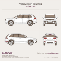 2010 Volkswagen Touareg 7P SUV blueprint