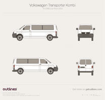 2003 Volkswagen Multivan T5 Wagon blueprint