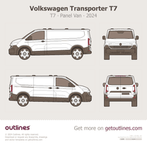 2024 Volkswagen Volkswagen Transporter T7 Panel Van Van blueprint