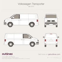 2015 Volkswagen Transporter Van T6 Van blueprint