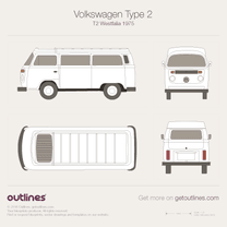 1967 Volkswagen Type 2 T2 Westfalia Microvan blueprint