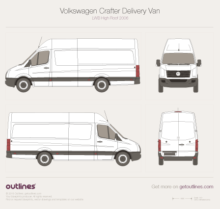 2006 Volkswagen Crafter Delivery Van Van blueprints and drawings