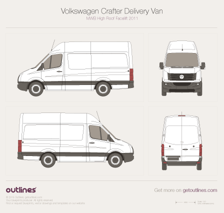 Volkswagen Crafter Delivery Van MWB High Roof (Facelift) 2011