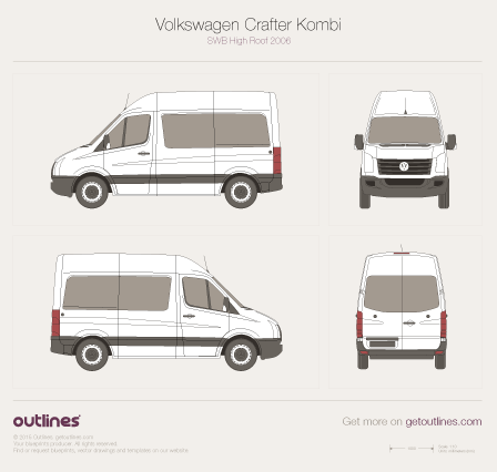 2006 Volkswagen Crafter Kombi Wagon blueprints and drawings