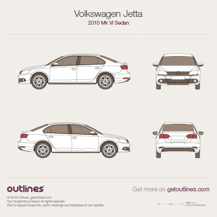 2006 Volkswagen Jetta A5 Sedan blueprints and drawings