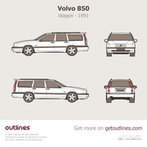 1991 Volvo 850 Wagon blueprint