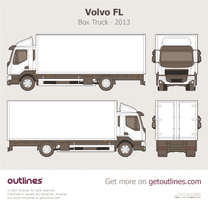 2013 Volvo VM Box Truck ∙ br Heavy Truck blueprint