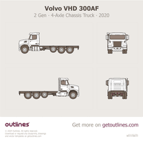 2020 Volvo VHD 300AF 2 Gen 4-Axle Chassis Truck Heavy Truck blueprint
