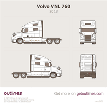 2018 Volvo VNL760 Heavy Truck blueprint