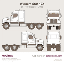 2021 Western Star 49X Heavy Truck blueprint