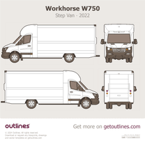 2022 Workhorse W750 Step Van Delivery Van ∙ Walk-in Van blueprint