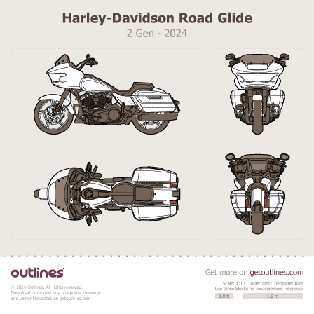 Harley-Davidson Road Glide blueprint