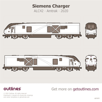 2020 Siemens Charger ALC42 Amtrak ∙ 2020 - 2026 blueprint