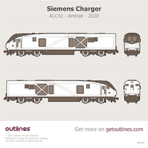 2020 Siemens Charger ALC42 Amtrak ∙ 2020 - 2026 blueprint