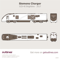 2017 Siemens Charger SCB-40 Brightline ∙ 2017 - 2026 ∙ Top View blueprint